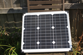 View of Solar Cell in Garden